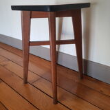 Wooden and red formica stool