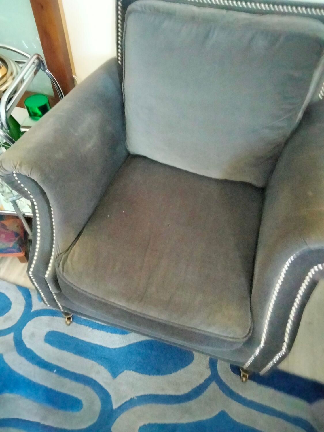 Velvet armchair