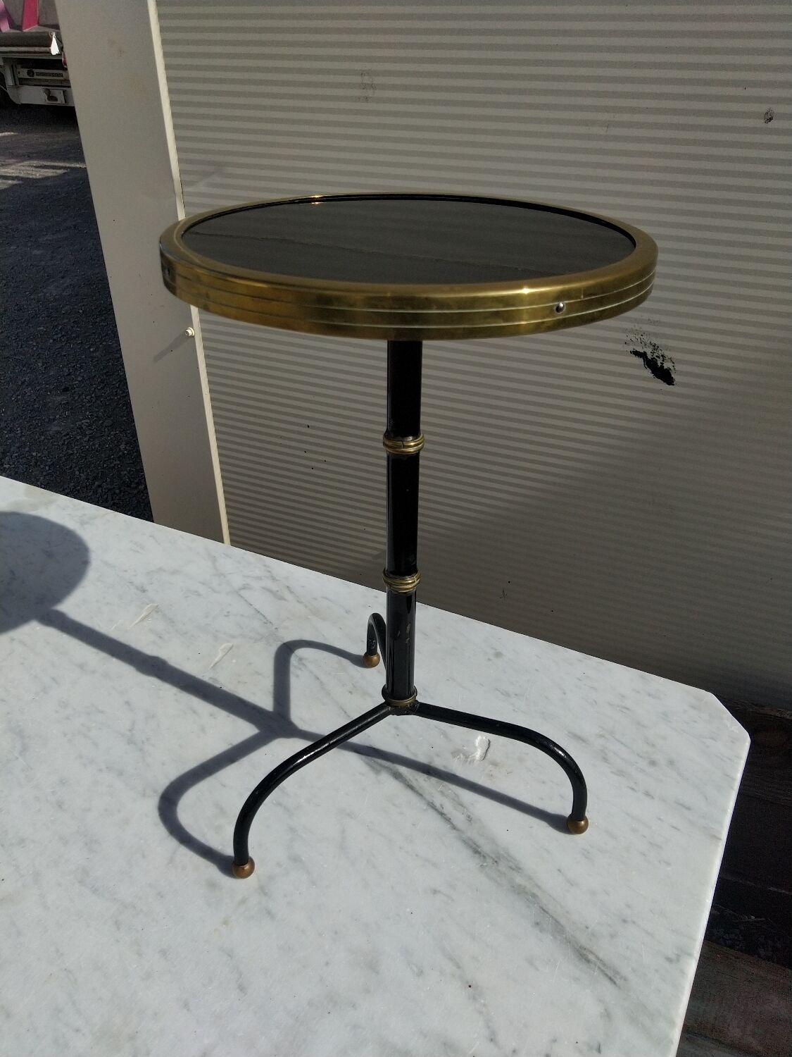 Pedestal table Jacques Adnet