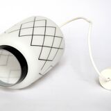 Black and white lantern suspension
