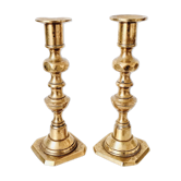 Pair of brass candlesticks