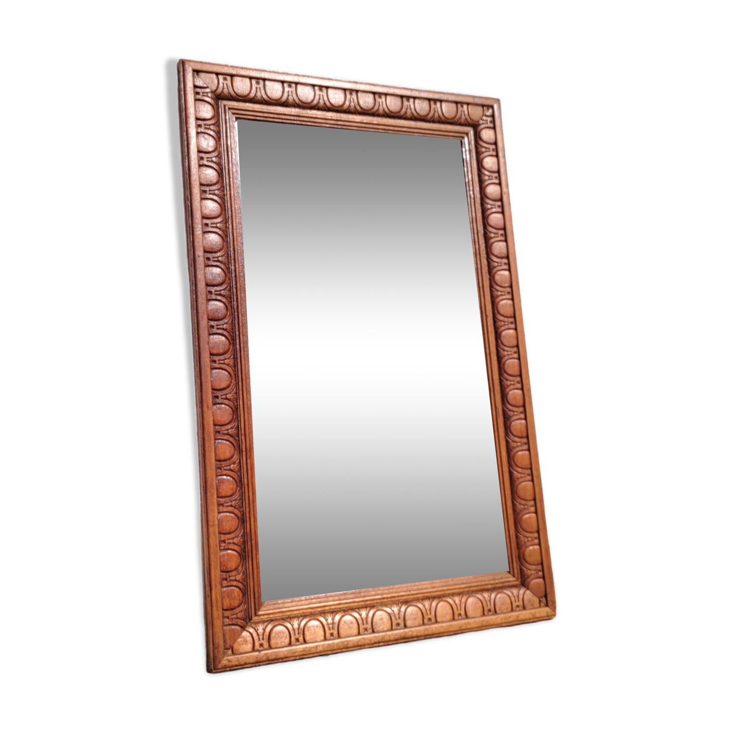 Vintage mirror ethnic wood, 60x37 cm