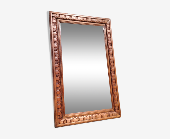 Miroir vintage en bois ethnique, 60x37 cm