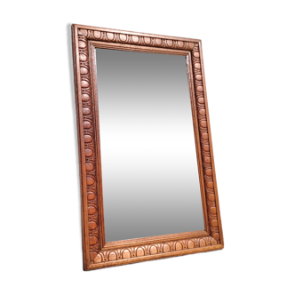 Miroir vintage en bois ethnique, 60x37 cm