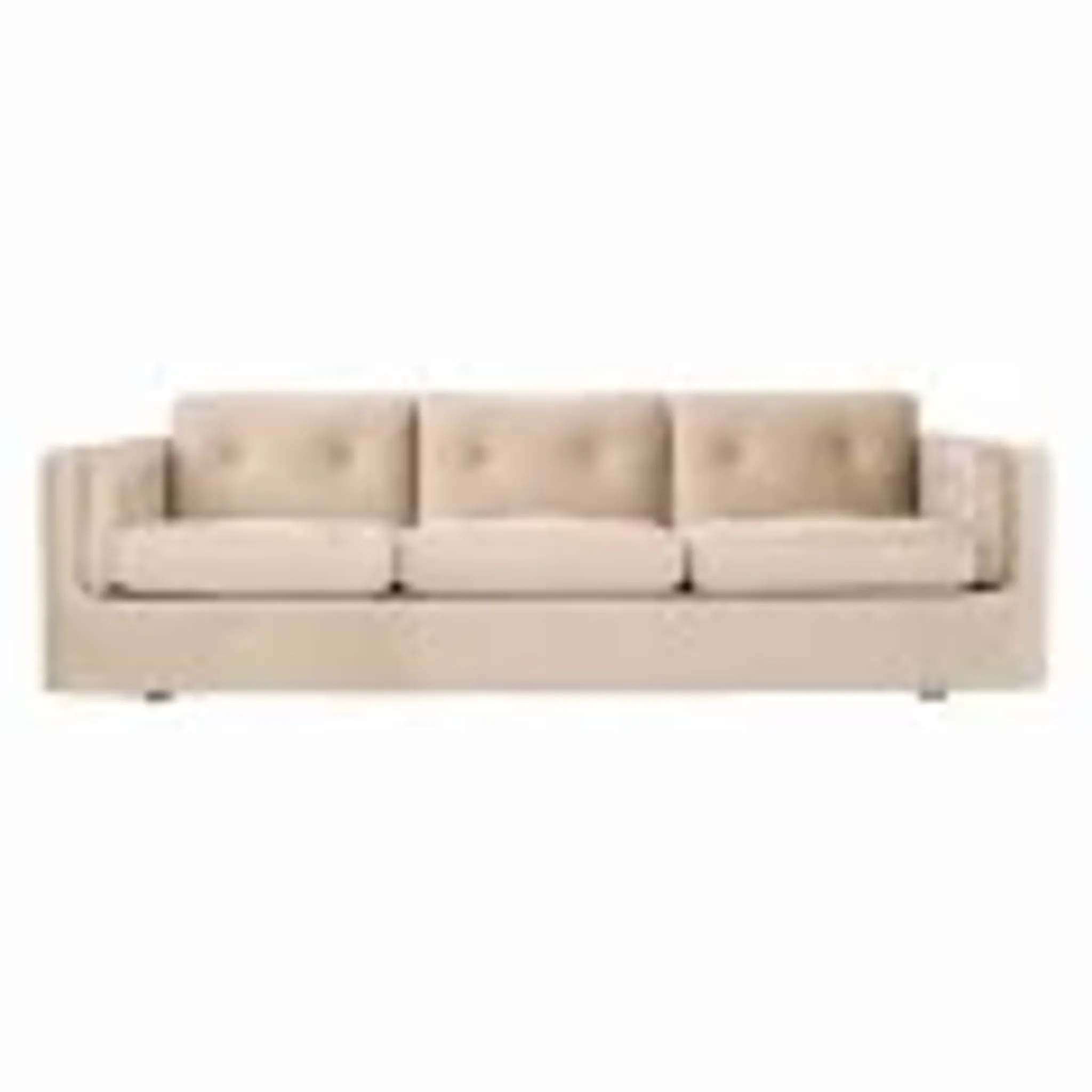 Sofa BERGEN en velours beige, design scandinave