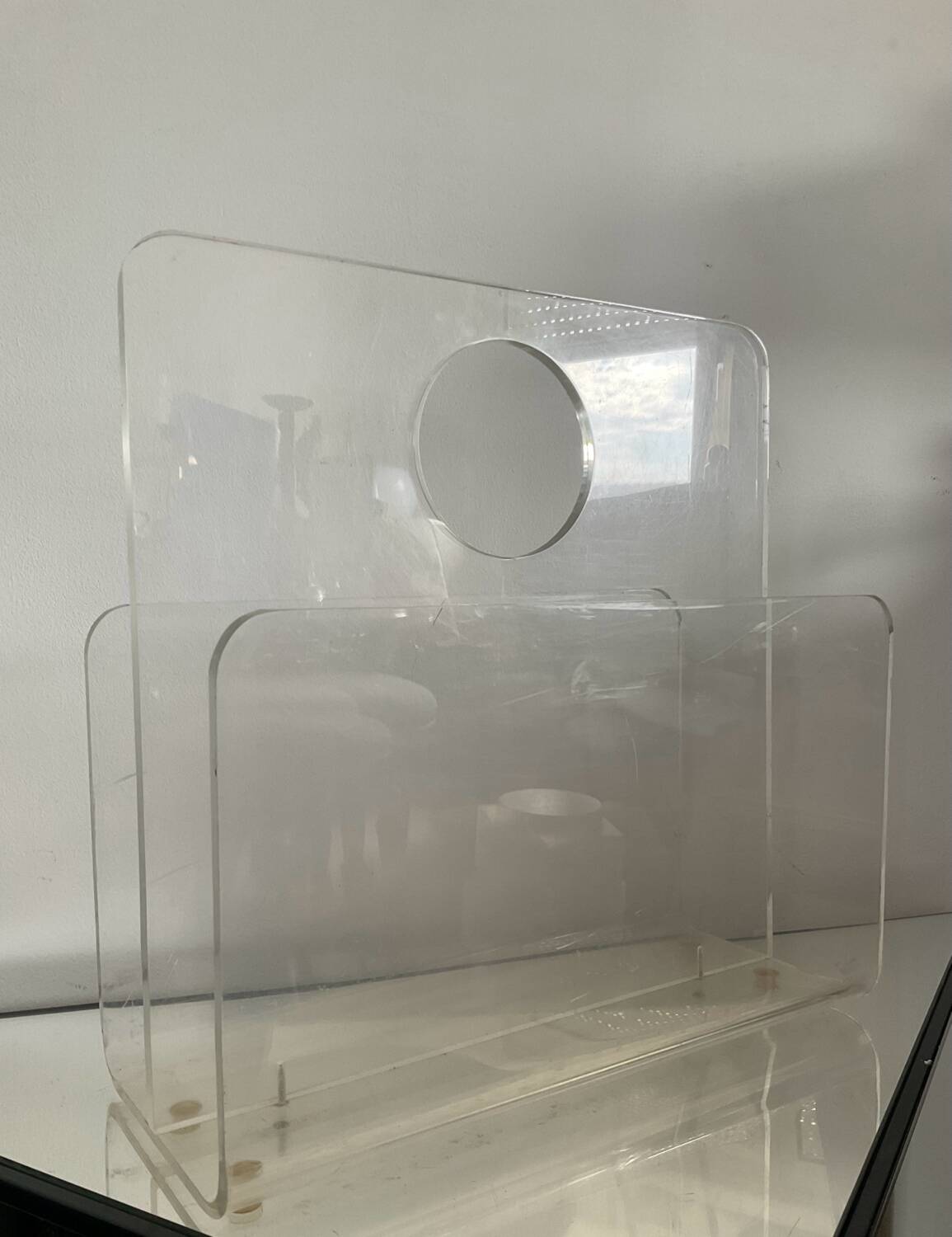 Vintage Plexiglas Magazine Rack