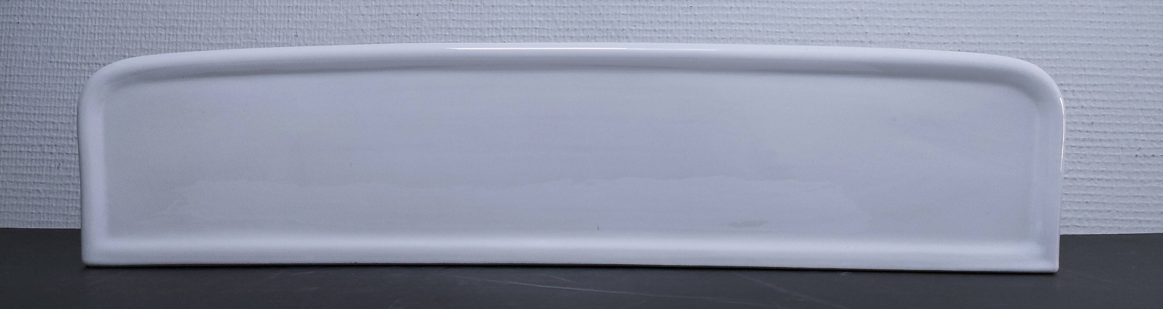white glazed ceramic wall shelf from the 60s