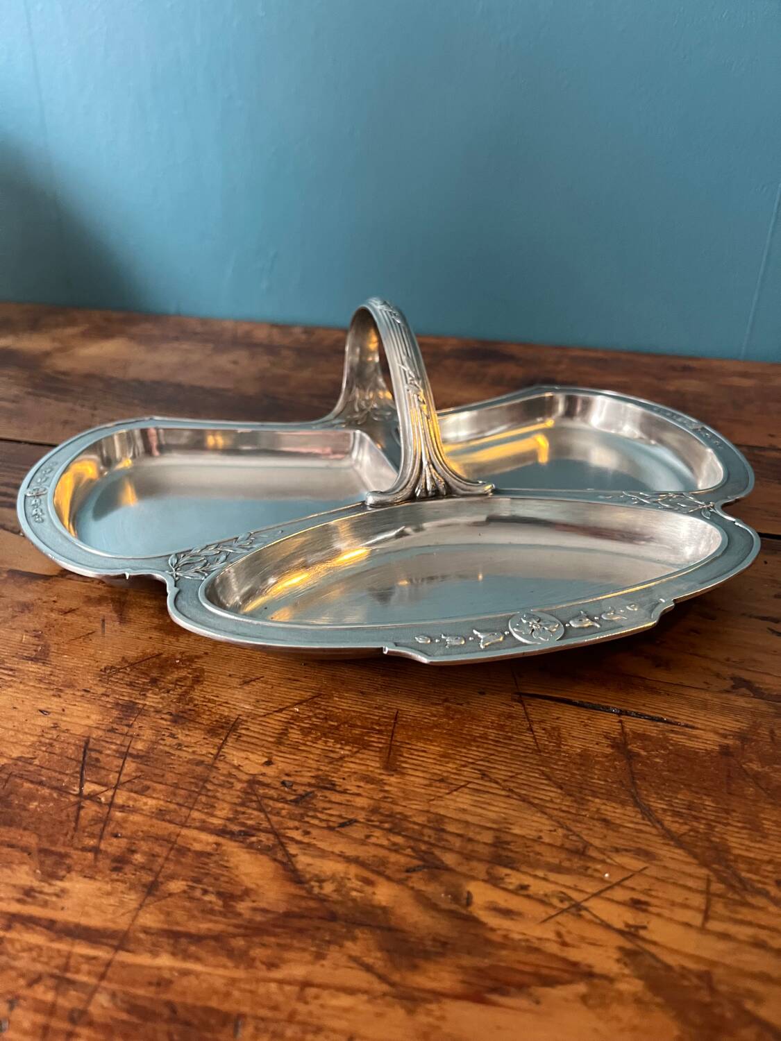 Tray, display in silver metal gallia for Christofle