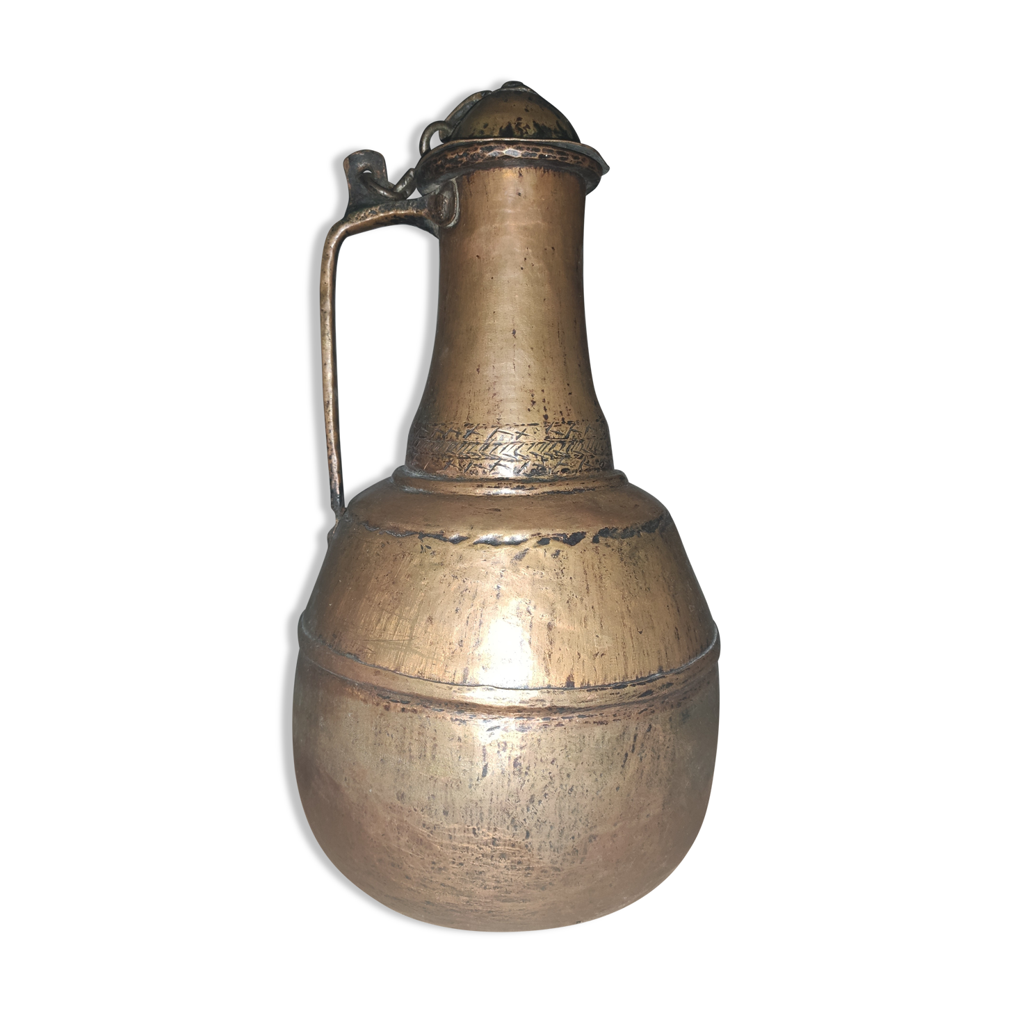 Burnt copper kettle before 1900