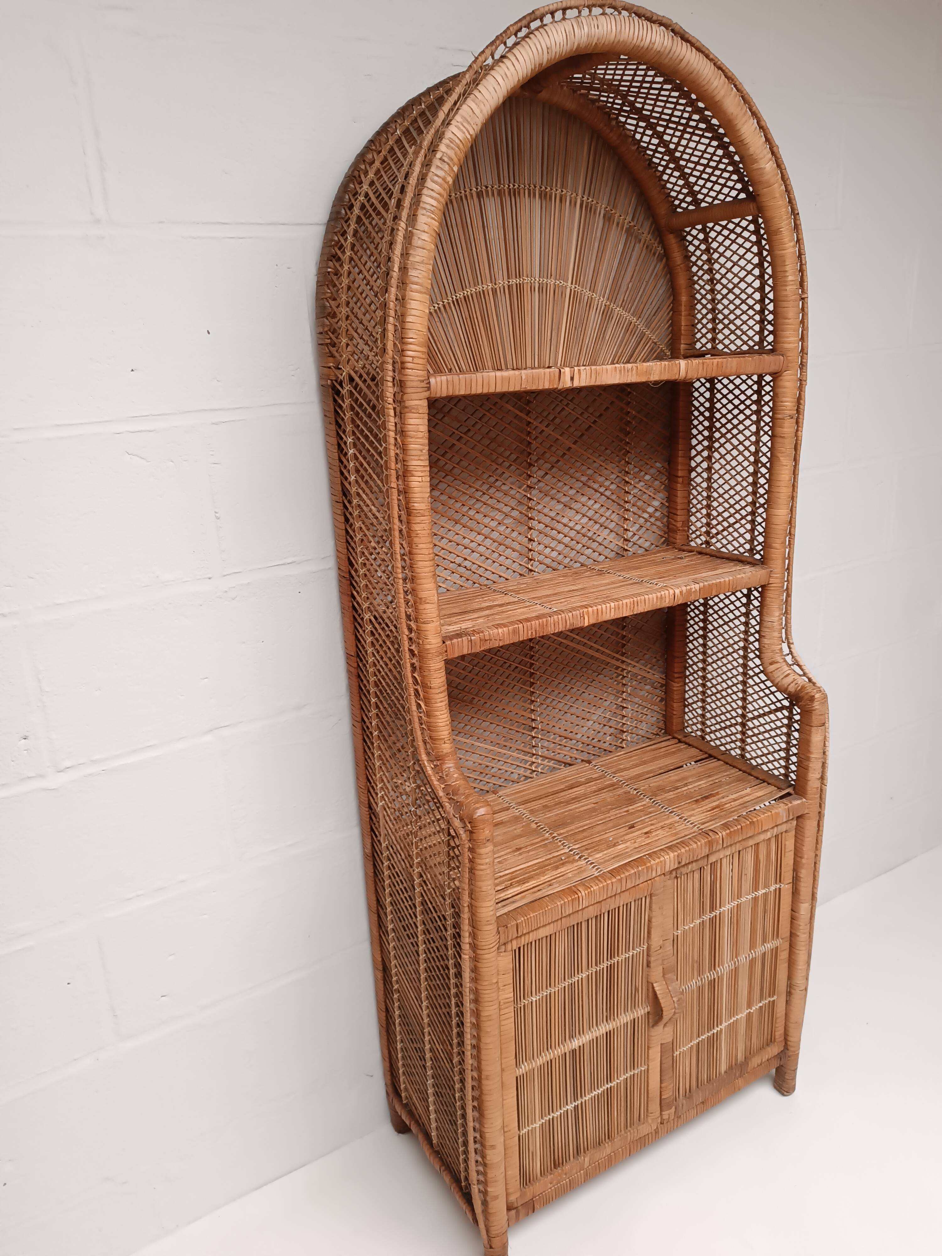 Vintage Rattan Bookcase