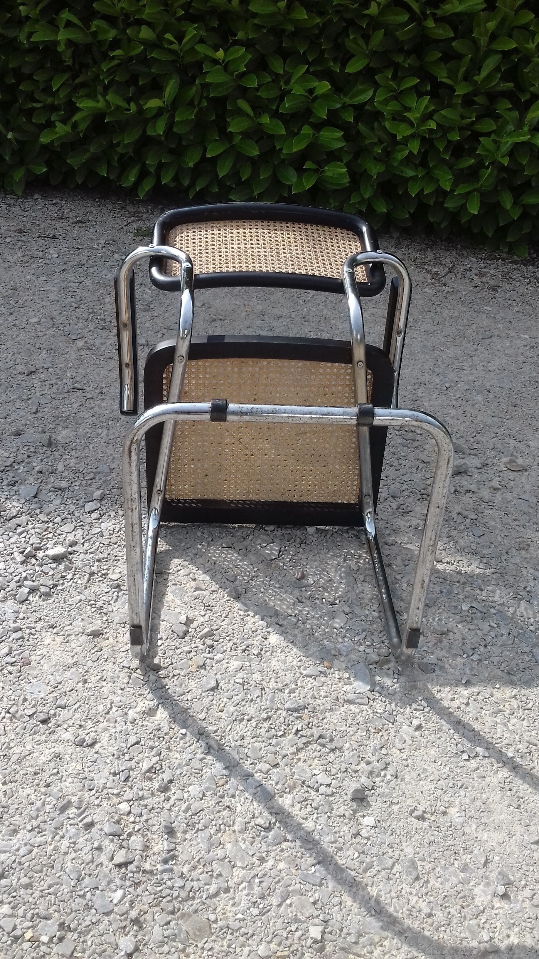 Armchair B33 canne and wood designer Marcel Breuer 70