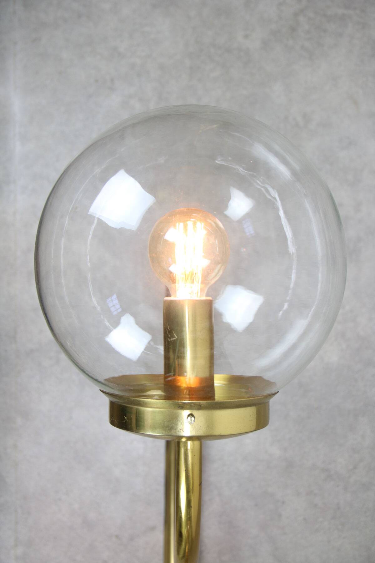 Large Italian Mid-century Brass Wall or Ceiling Lamp, 60s