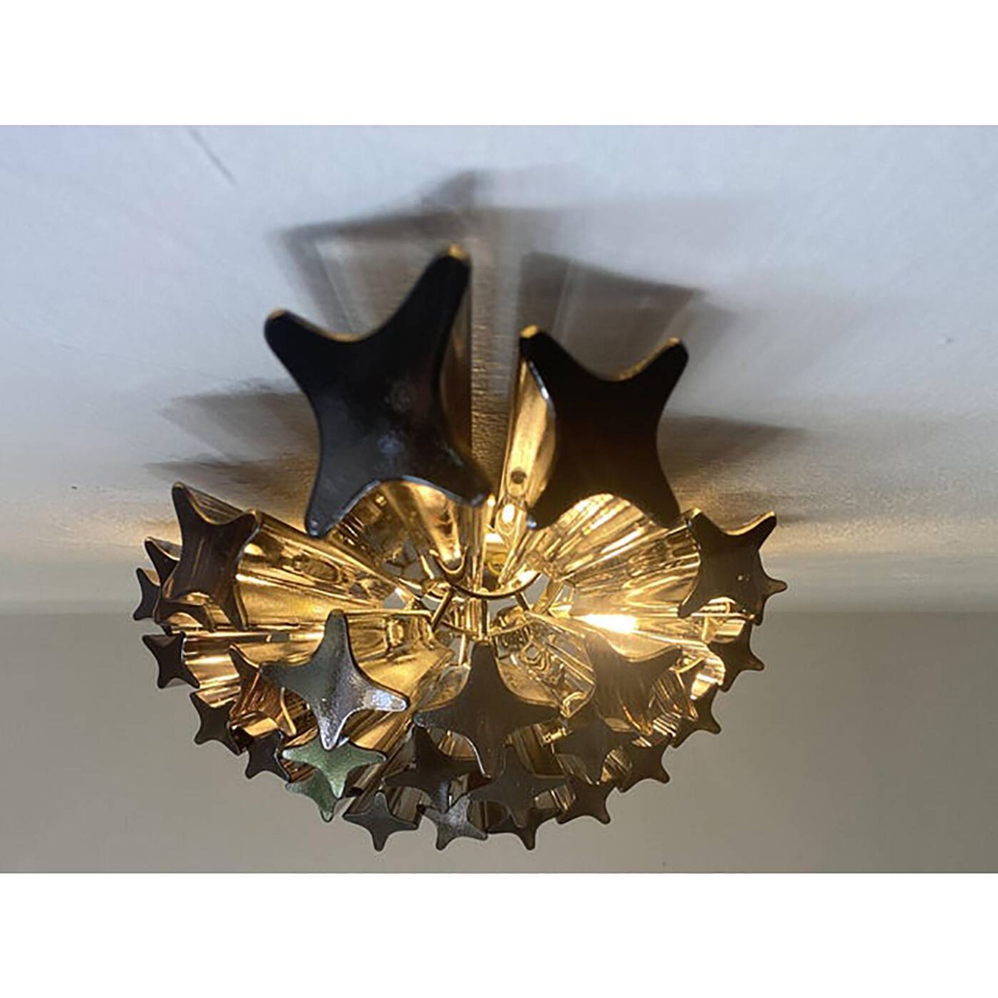 Set of Two Venetian Fumè "Quadriedro" Murano Glass Wall Sconces