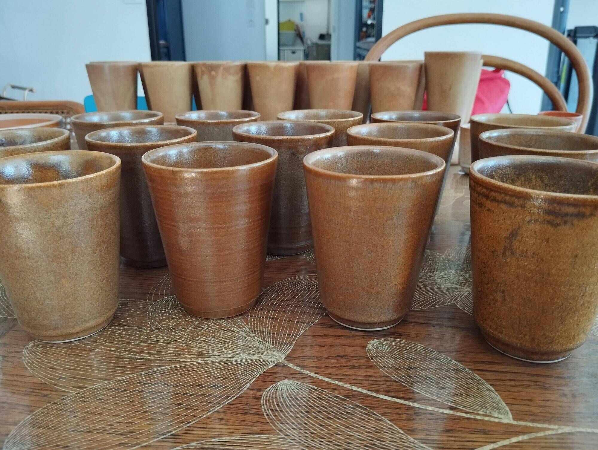 Set of stoneware dishes