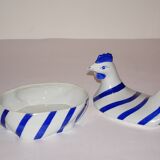 Empty hen pocket porcelain années 80