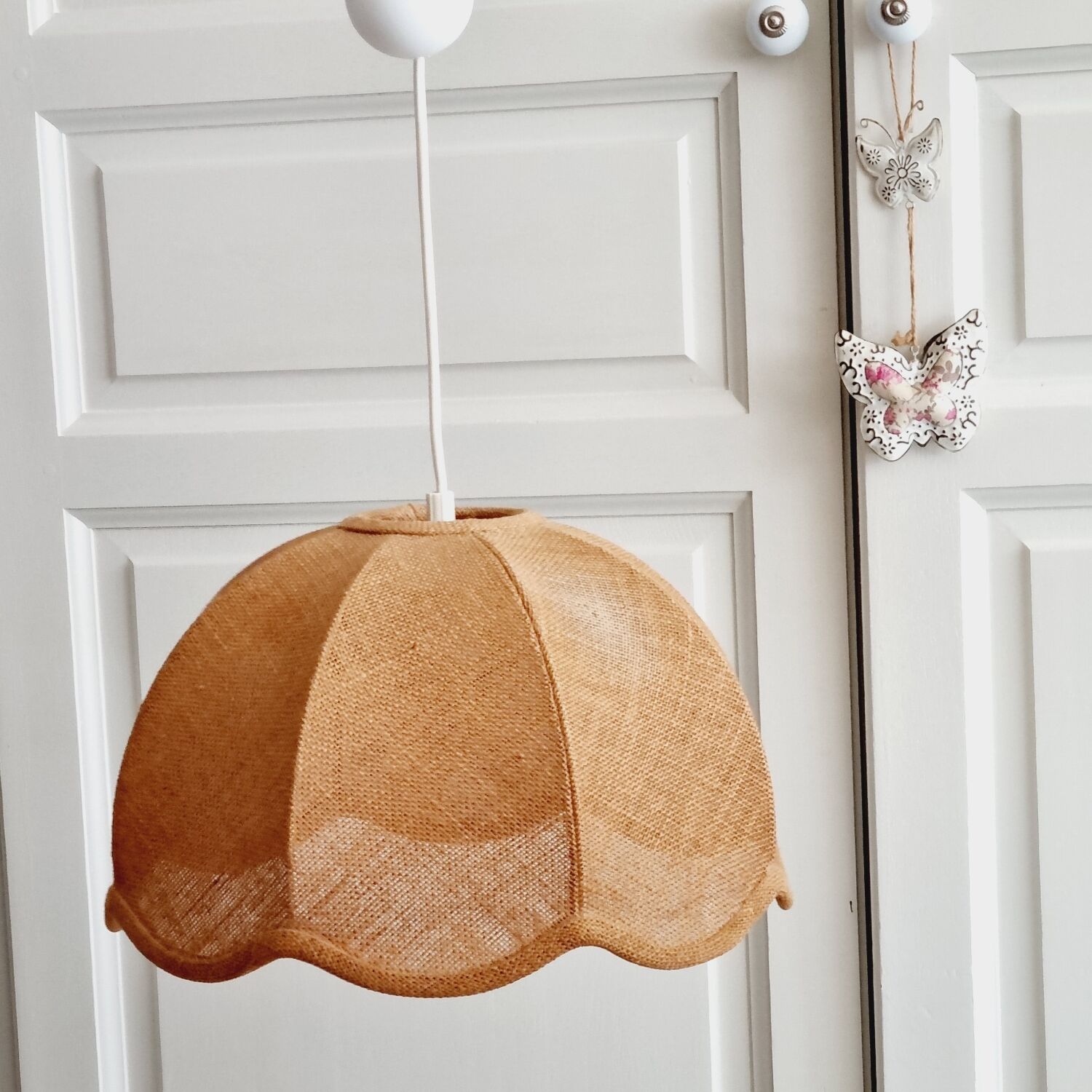 Jute pendant light