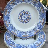 5 assiettes plates Longwy Rouennais