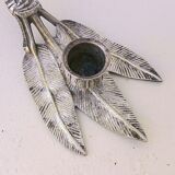 Silver bronze hand candle holder XIXth