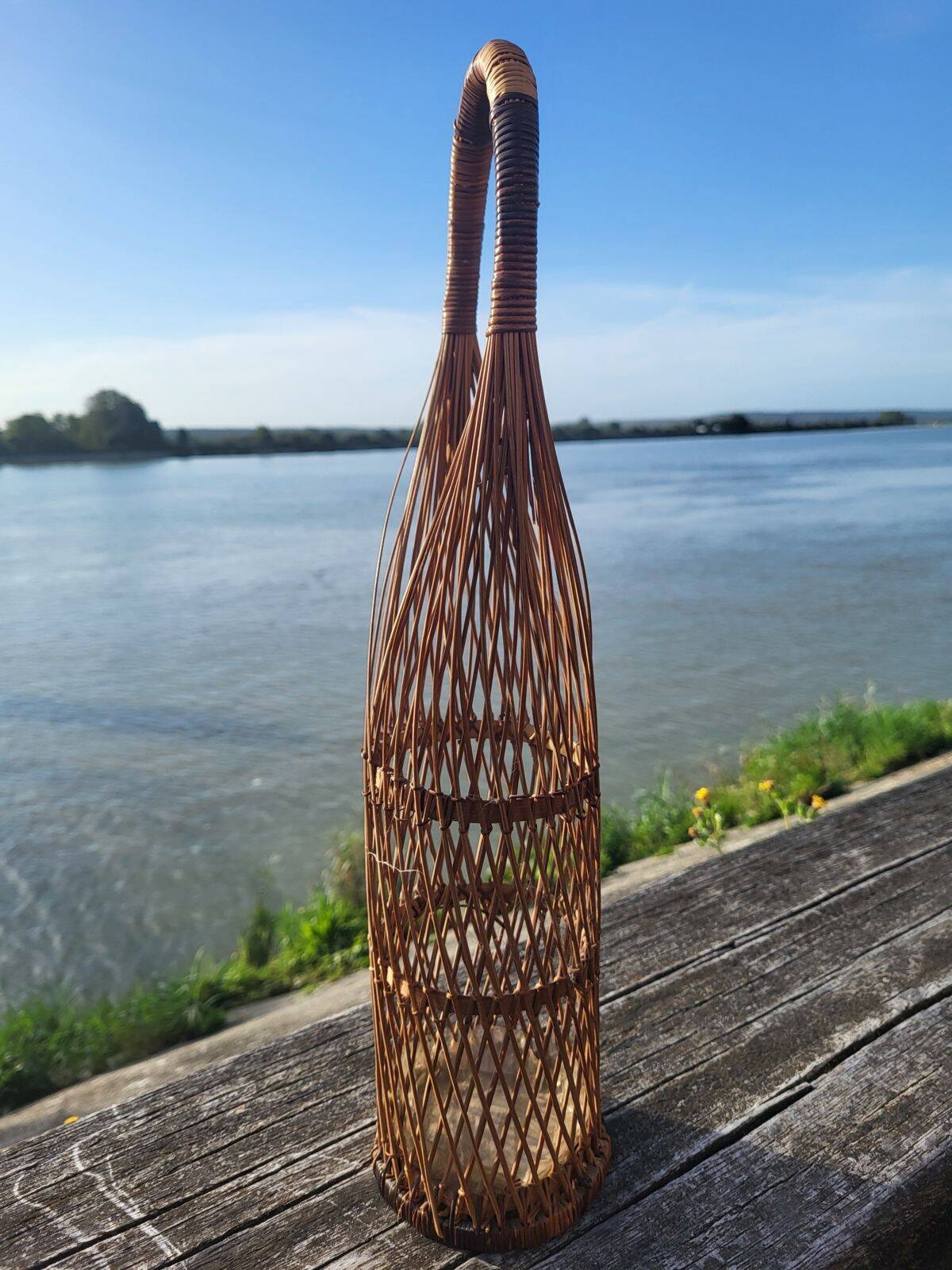 Woven wicker Japanese flower basket • Suruga Sensuji style