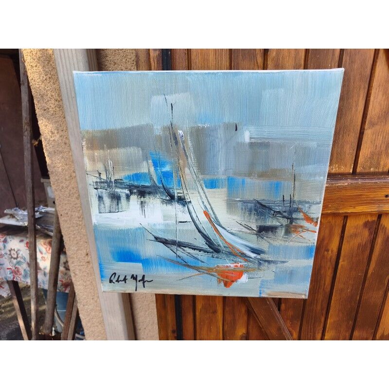 3 marine oil paintings by Robert Moifrai