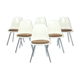 Series of 6 Eames chairs model DSX. Herman Miller edition