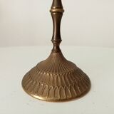 Vintage Hebrew Menorah Candlestick in Solid Brass from the 50s