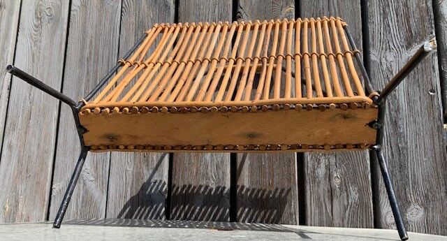 Rattan and bamboo magazine holders 60s