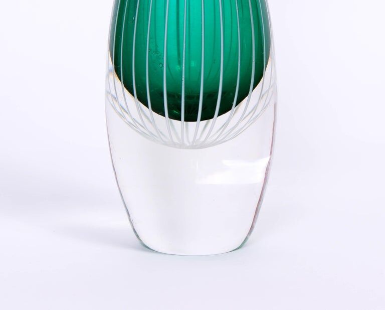 Swedish glass mid-century vase 1950s