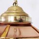 Art Deco suspension in pink and brass glass