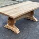 Renovated monastery dining table in solid oak from the 19th century, 200cm.