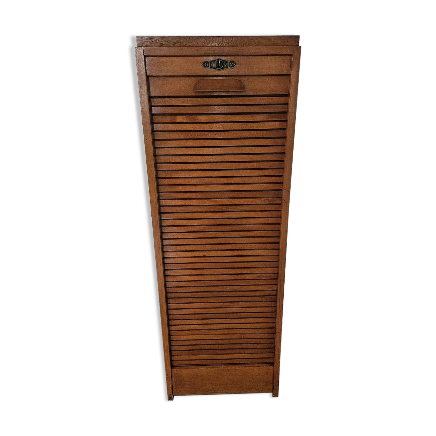Gradiam oak curtained filing cabinet