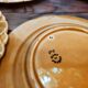 6 dessert plates in barbotine