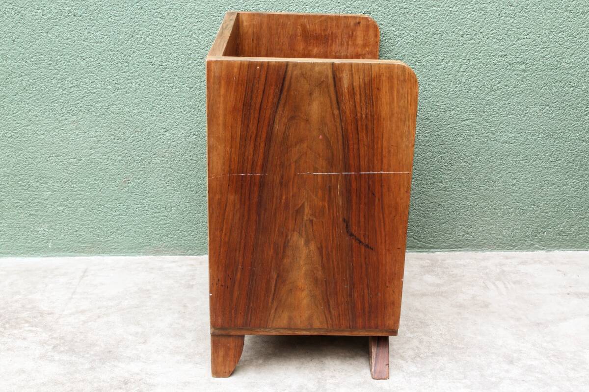 Bedside table, 1950s, walnut veneer.