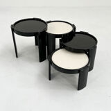 Set of 4 nesting tables by Gianfranco Frattini for Cassina, 1970