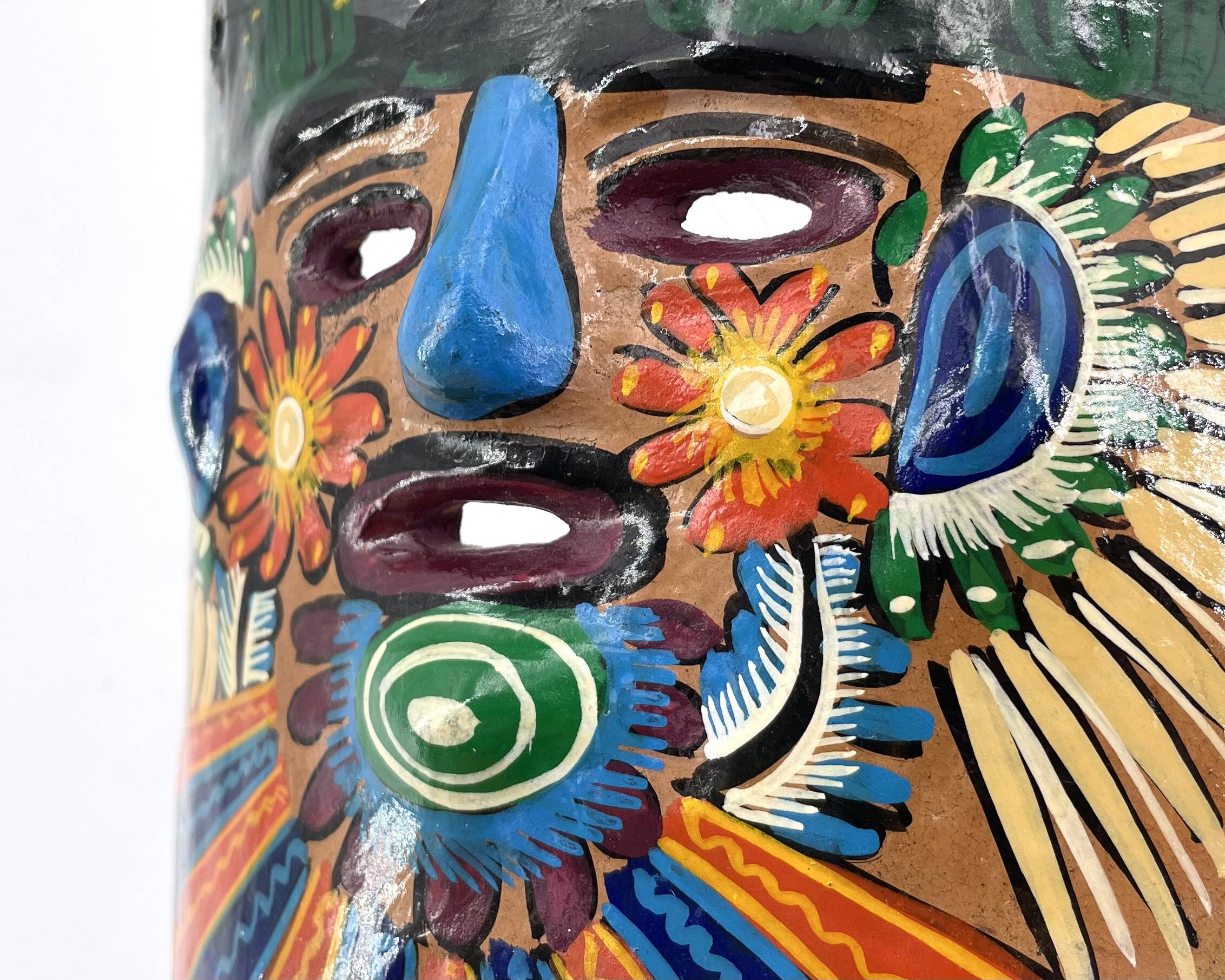 Colorful Mexican ceramic mask, 1970s