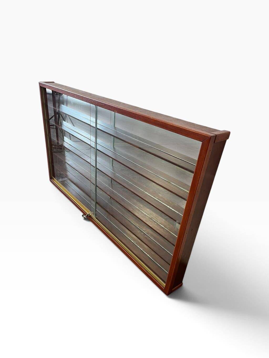 Vintage shallow wooden display shelf/wall support.