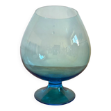 Blue Cognac glass vase