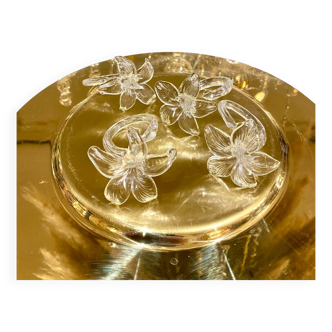 Lot de 4 ronds de serviette fleur Murano