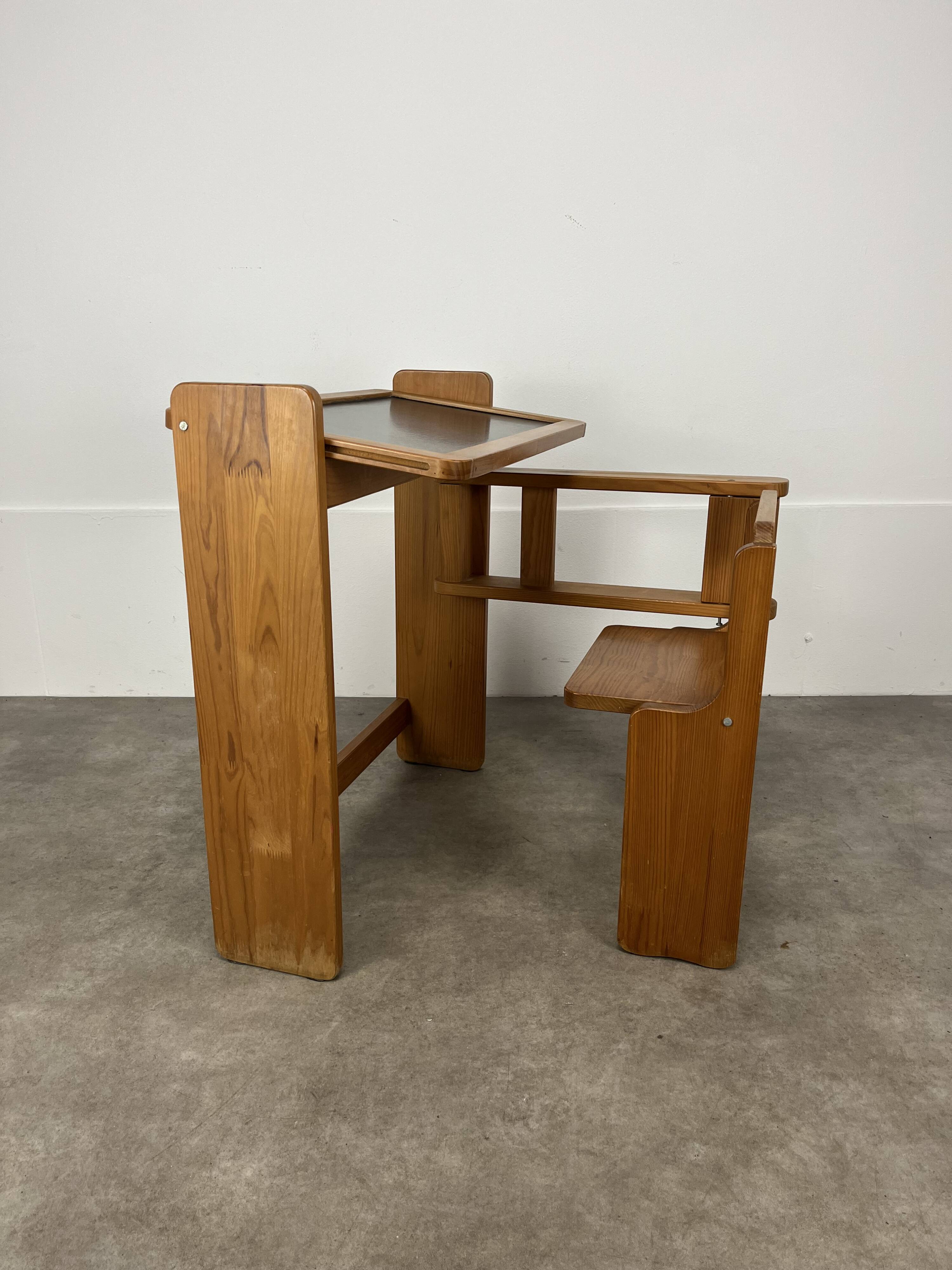 Trama folding pine children's desk, desk