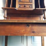 Slope desk with sorter, drawers, storage locker