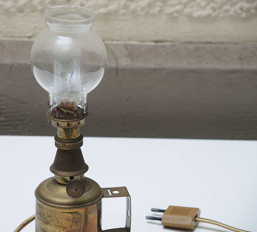 Felted lamp electrified