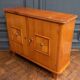 Sideboard from the 1940s two doors marquetry ornamented bronze