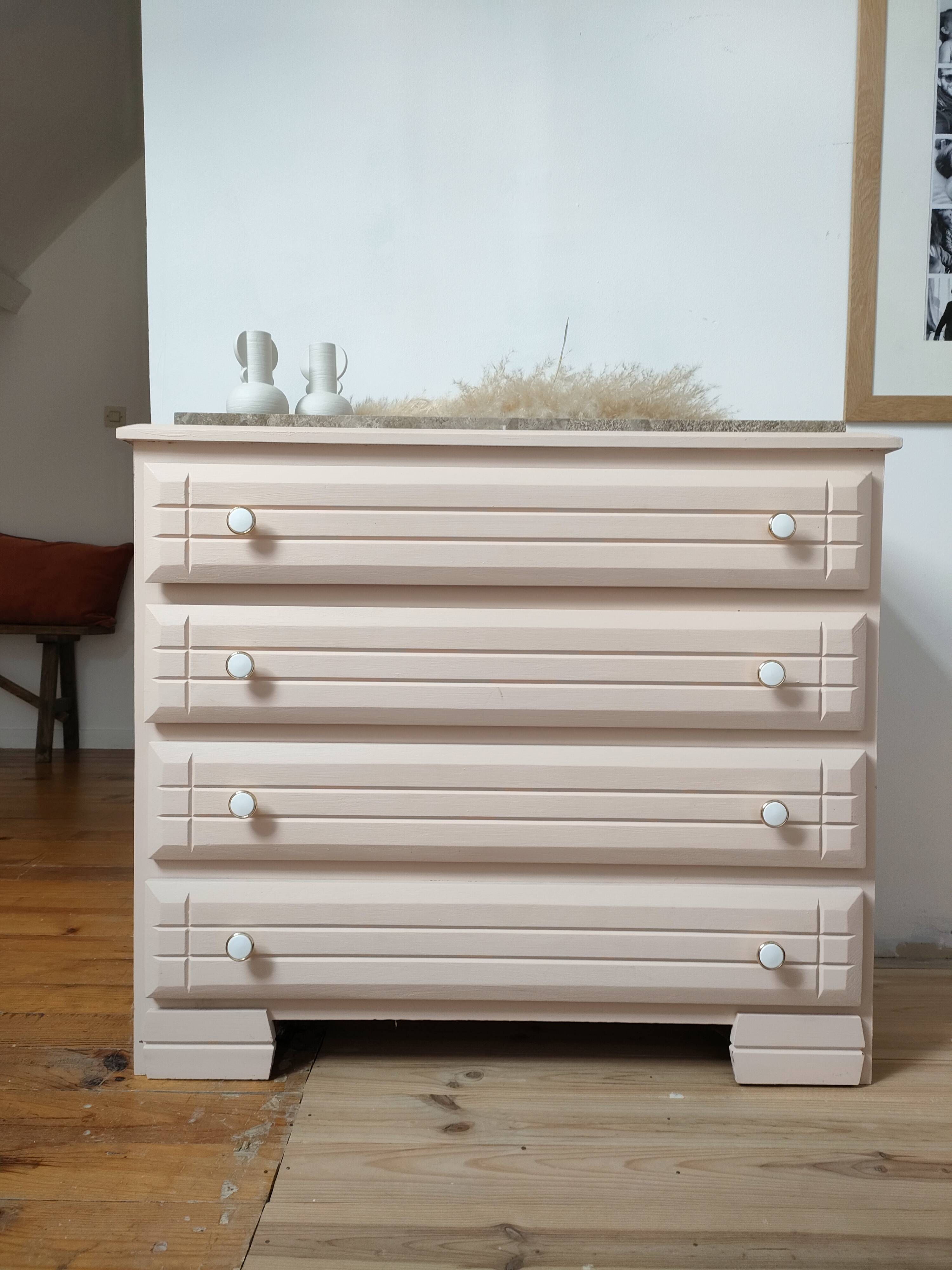 Marble chest of drawers