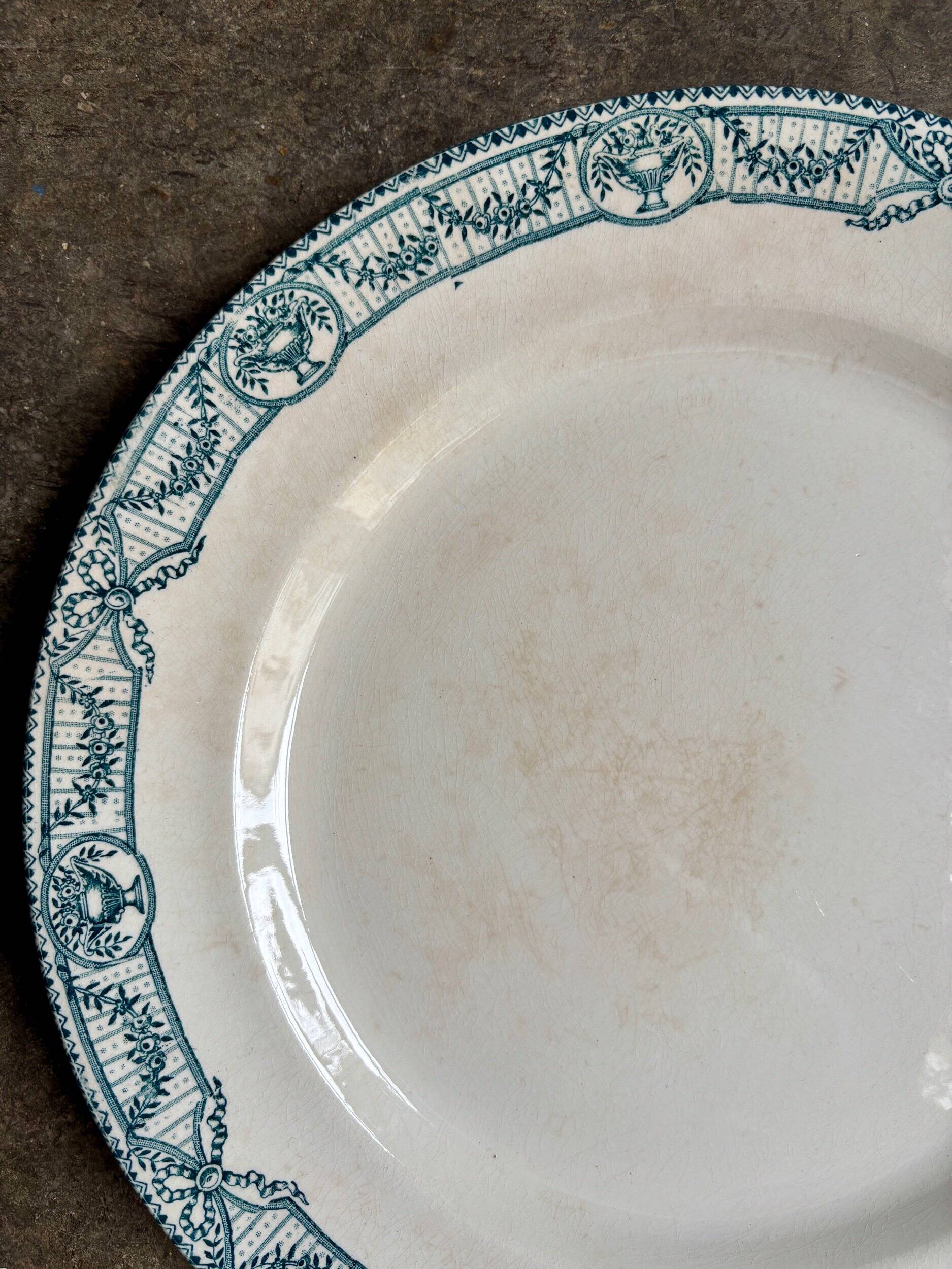 Round Salins ironstone dish, "Directoire" service