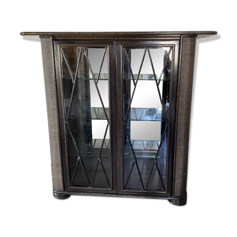 Vitrine de buffet Roberti en bois de bambou et rotin
