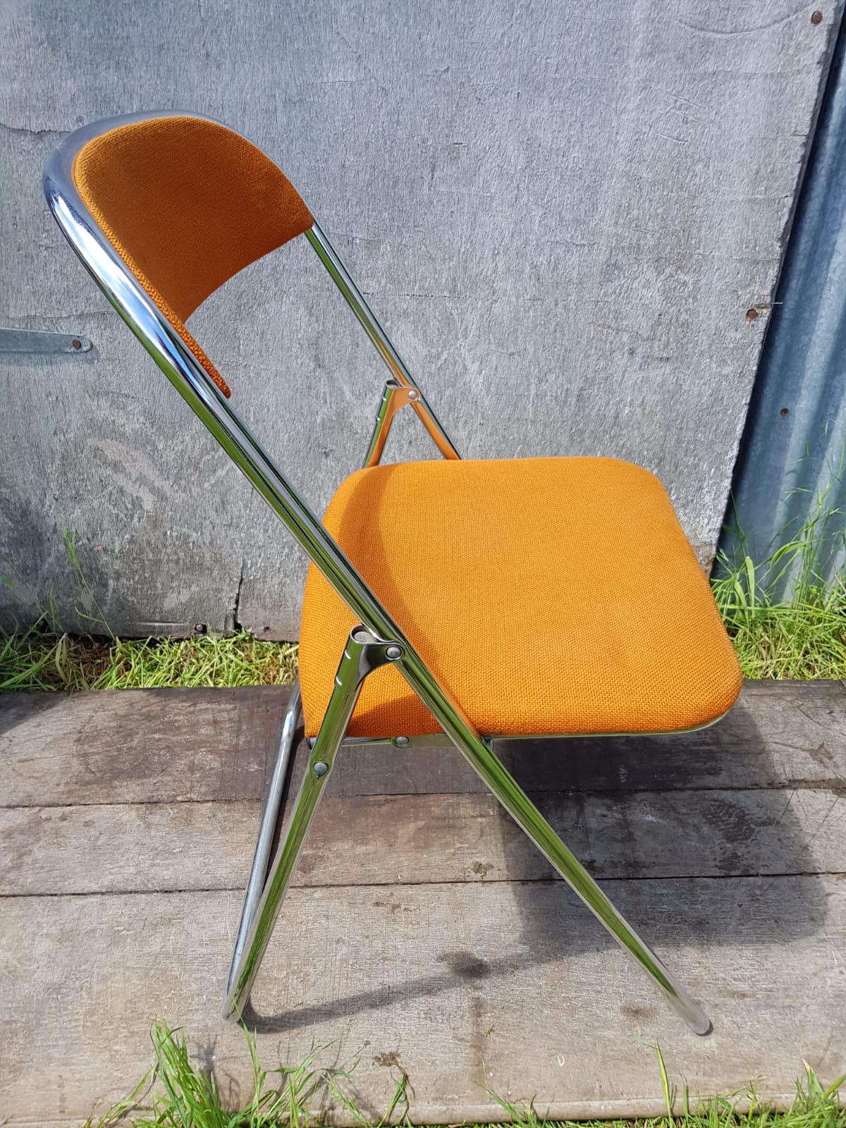 Former lafa aurillac metal chromé pliante chairs