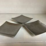 Three silver-plated metal trinket trays/candle holders