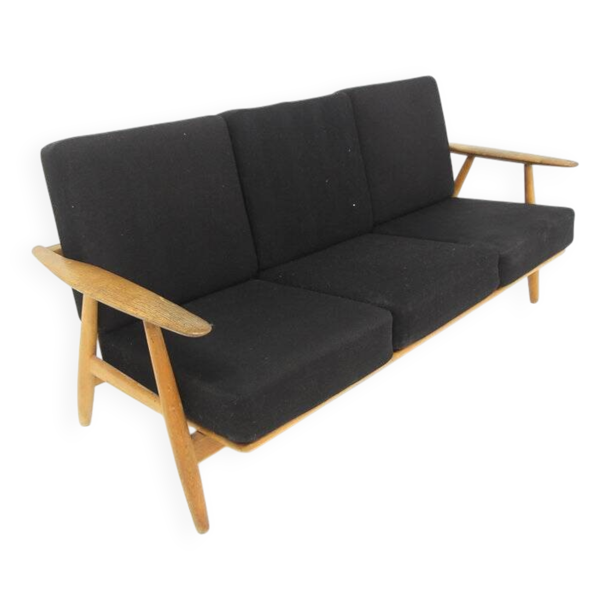 Scandinavian 3-seater sofa "Cigar chair GE 240" Hans J. Wegner, Denmark, 1960