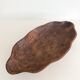 Flat wooden bowl