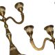 Set of 3-light brass candlesticks with mother-of-pearl intrusion
